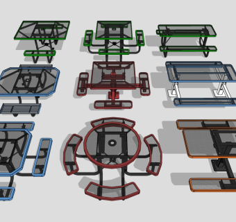 室外铁艺休闲座椅 户外花园防锈金属桌椅